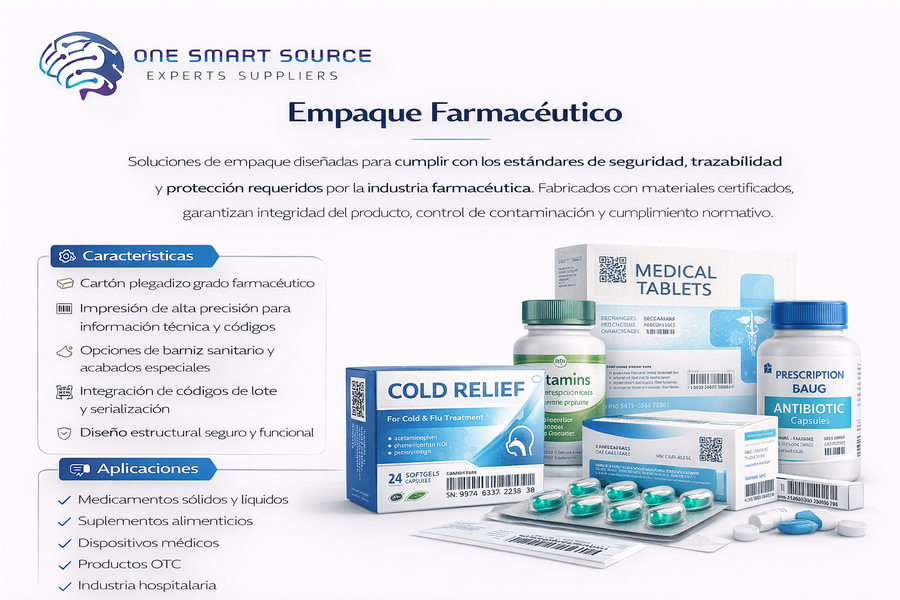 Cartón plegadizo grado farmacéutico