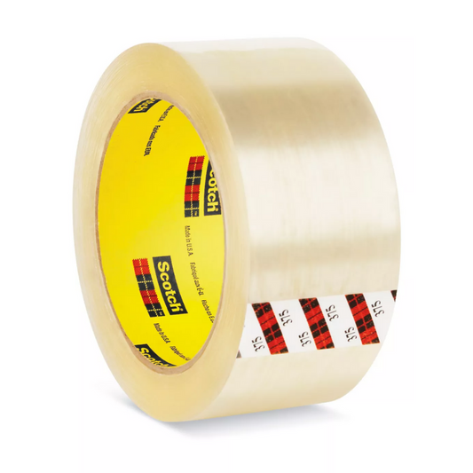 3M - Scotch Box Sealing Tape 375 Clear, 48 mm x 50 m, 36 per case Bulk