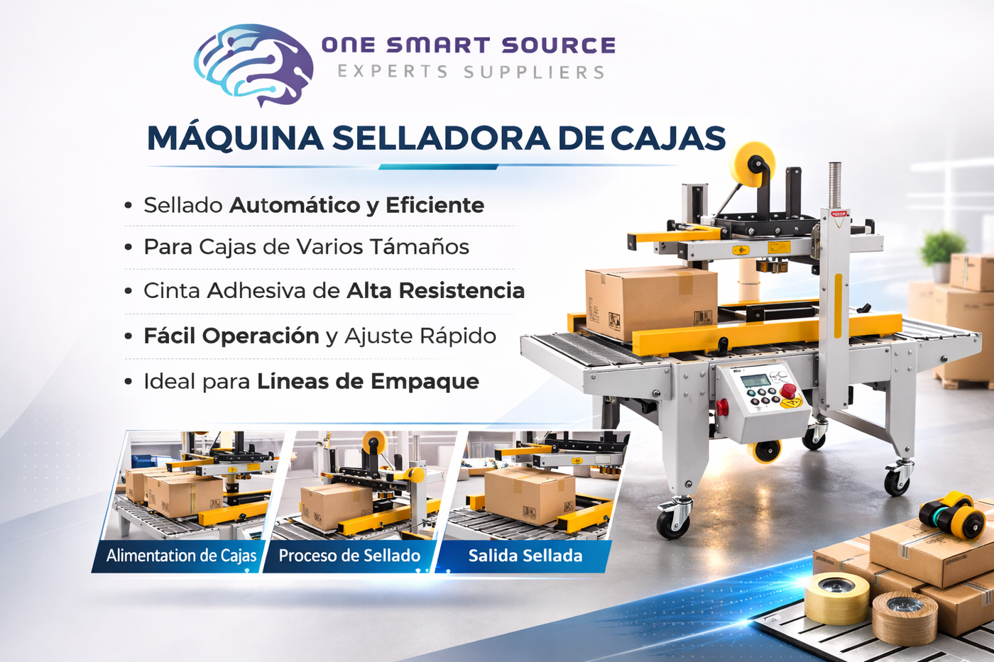 Máquina Selladora de Cajas