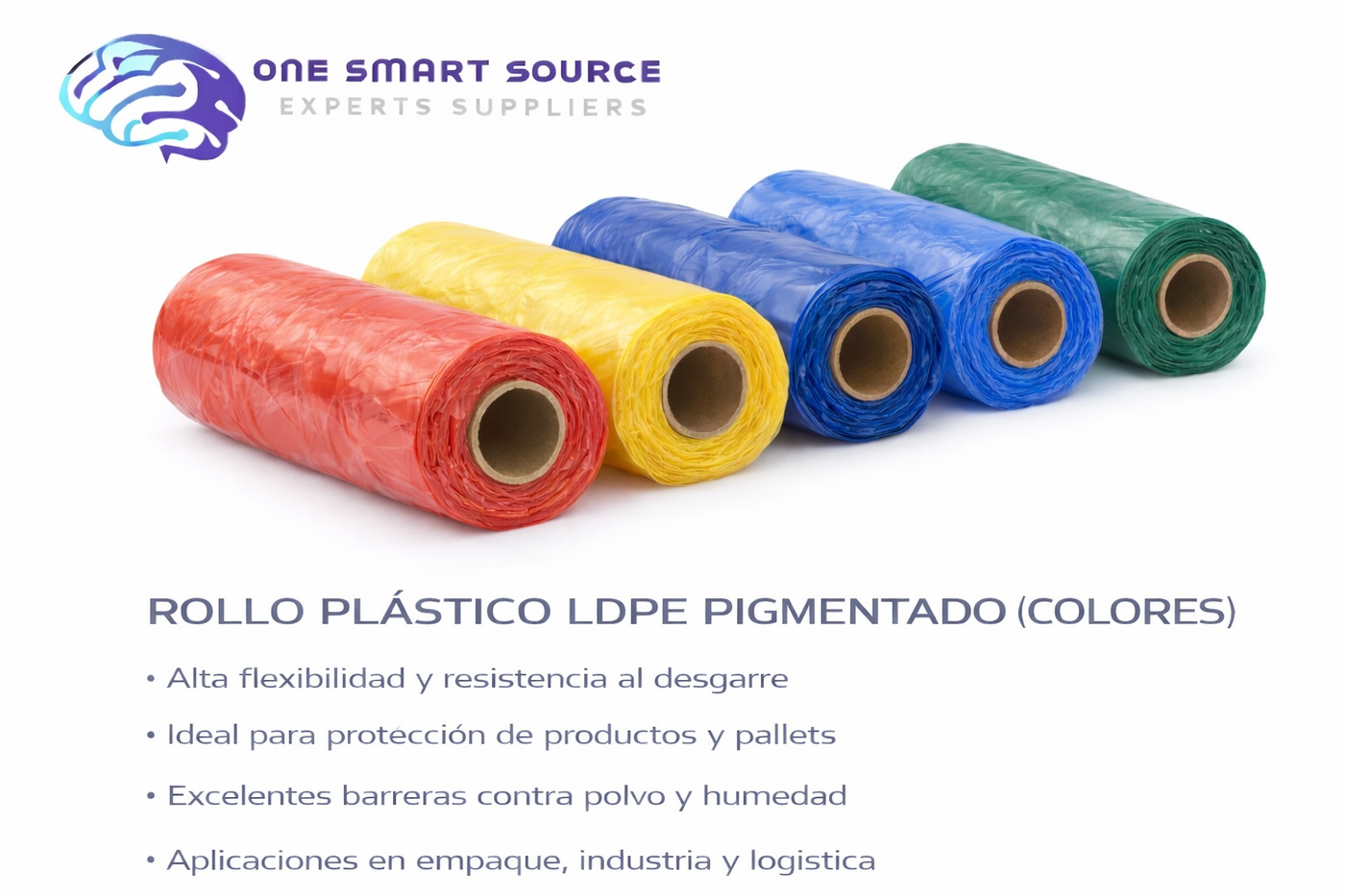 Rollo plástico LDPE pigmentado (colores)