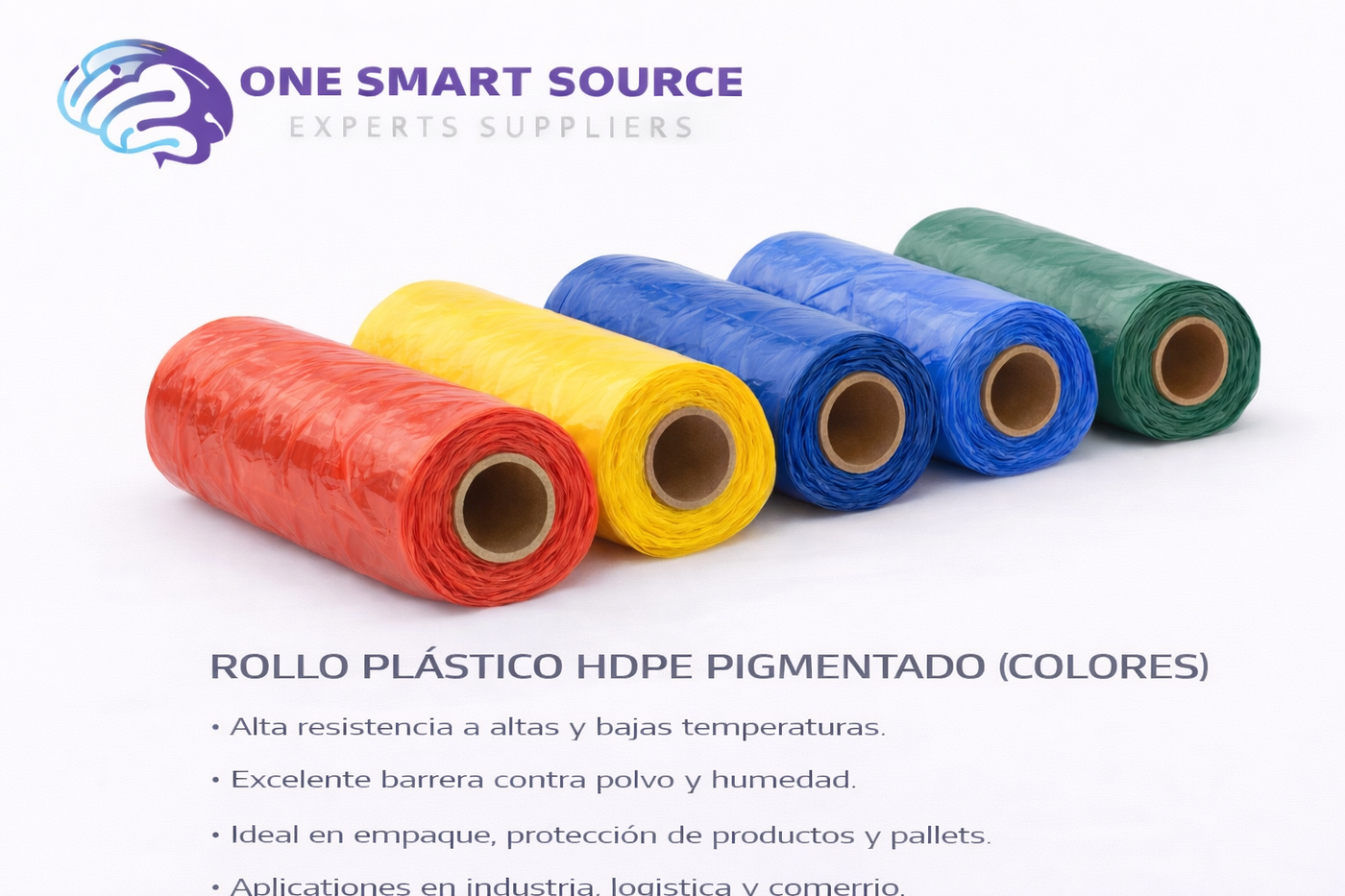 Rollo plástico HDPE pigmentado (colores)