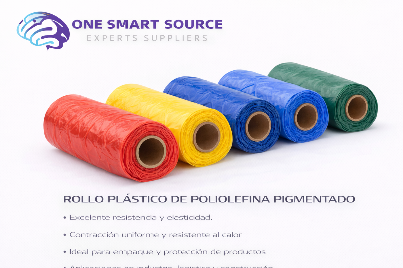 Rollo plástico de poliolefina pigmentado