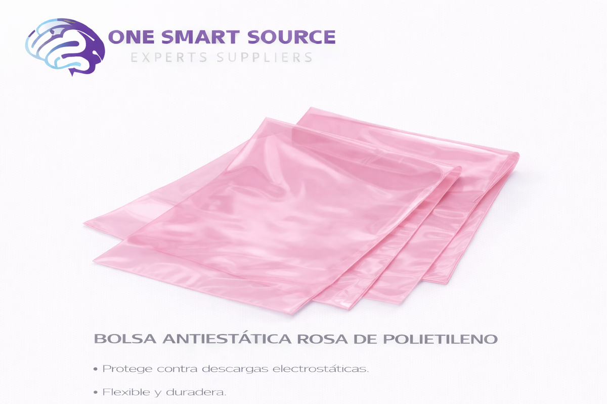 Bolsa antiestática rosa de polietileno