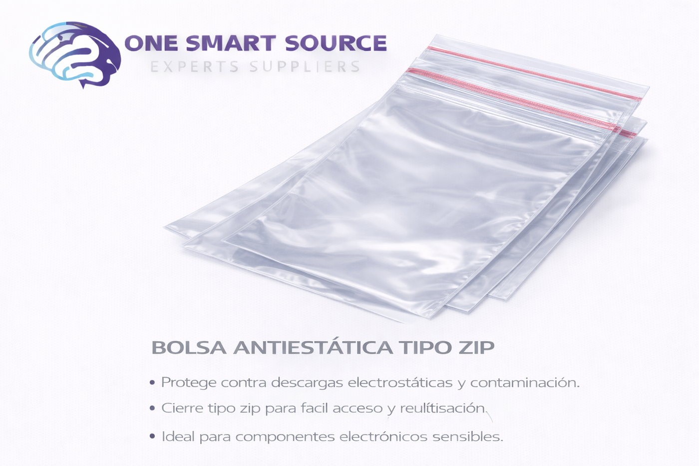 Bolsa antiestática tipo zip