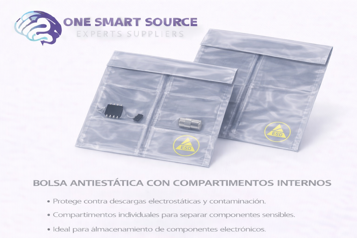 Bolsa antiestática con compartimentos internos