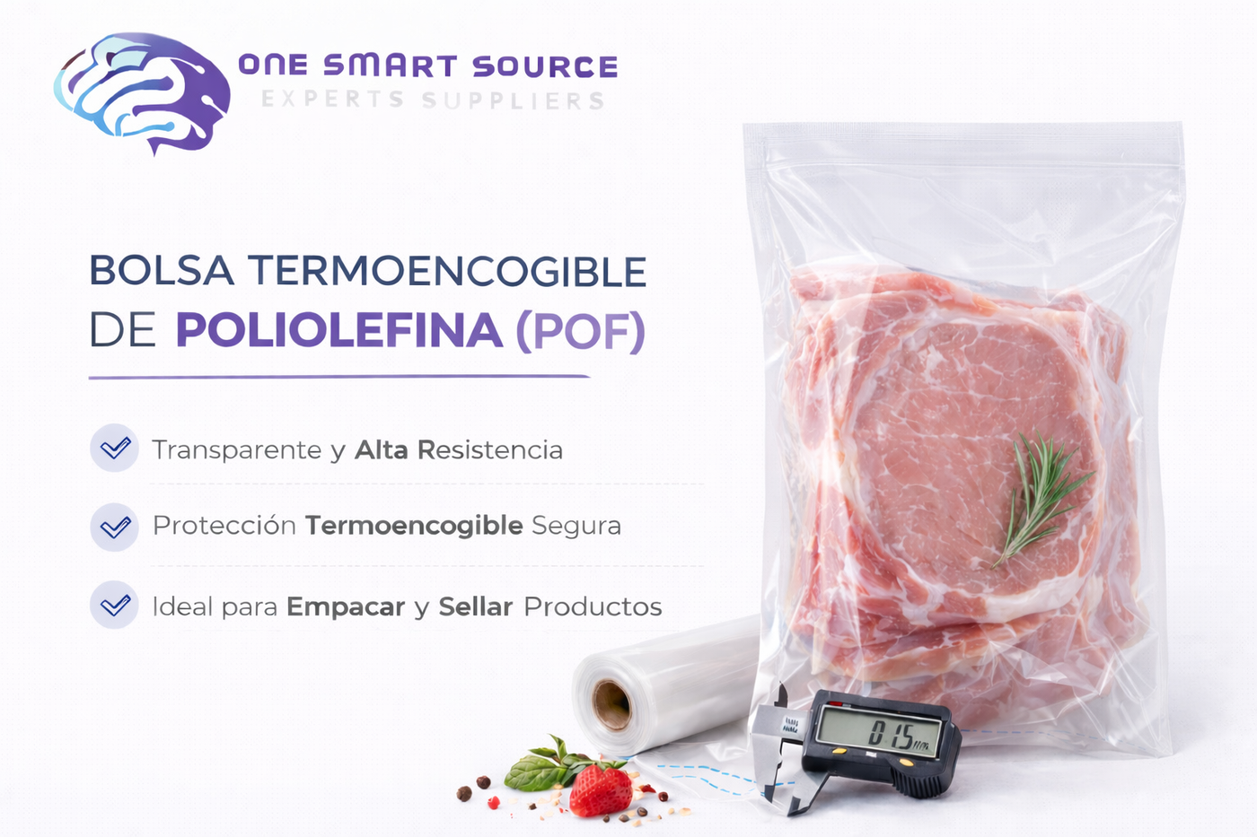 Bolsa termoencogible de poliolefina (POF)