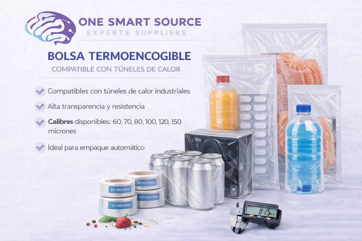 Bolsa termoencogible compatible con túneles de calor