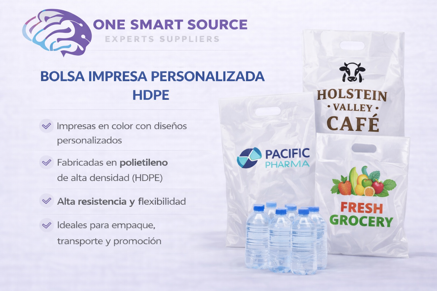 Bolsa impresa personalizada HDPE