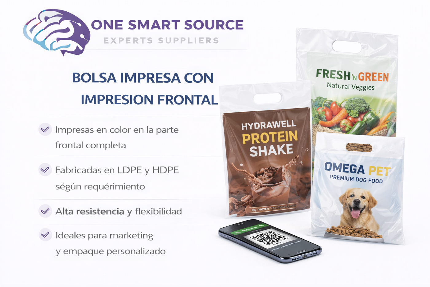 Bolsa impresa con impresión frontalBolsa impresa con impresión frontal