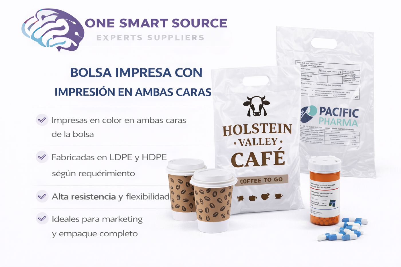 Bolsa impresa con impresión en ambas caras
