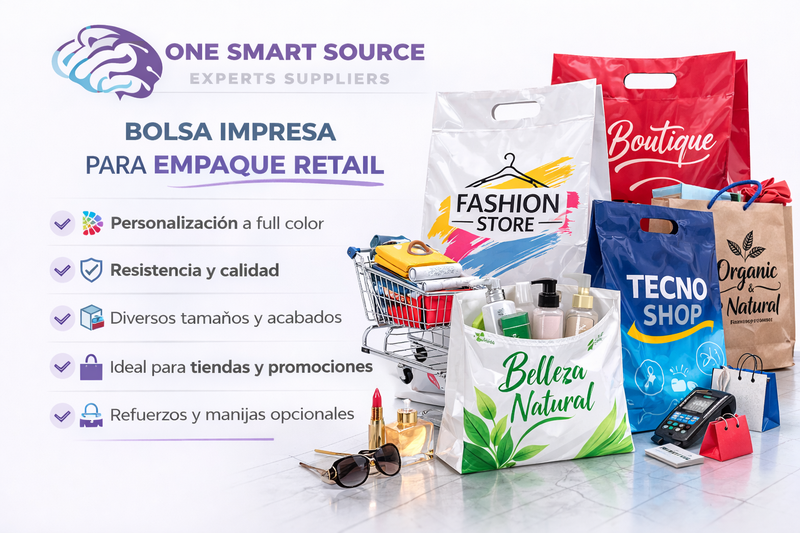Bolsa impresa para empaque retail
