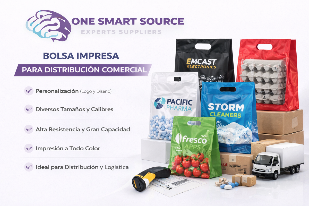 Bolsa impresa para distribución comercial