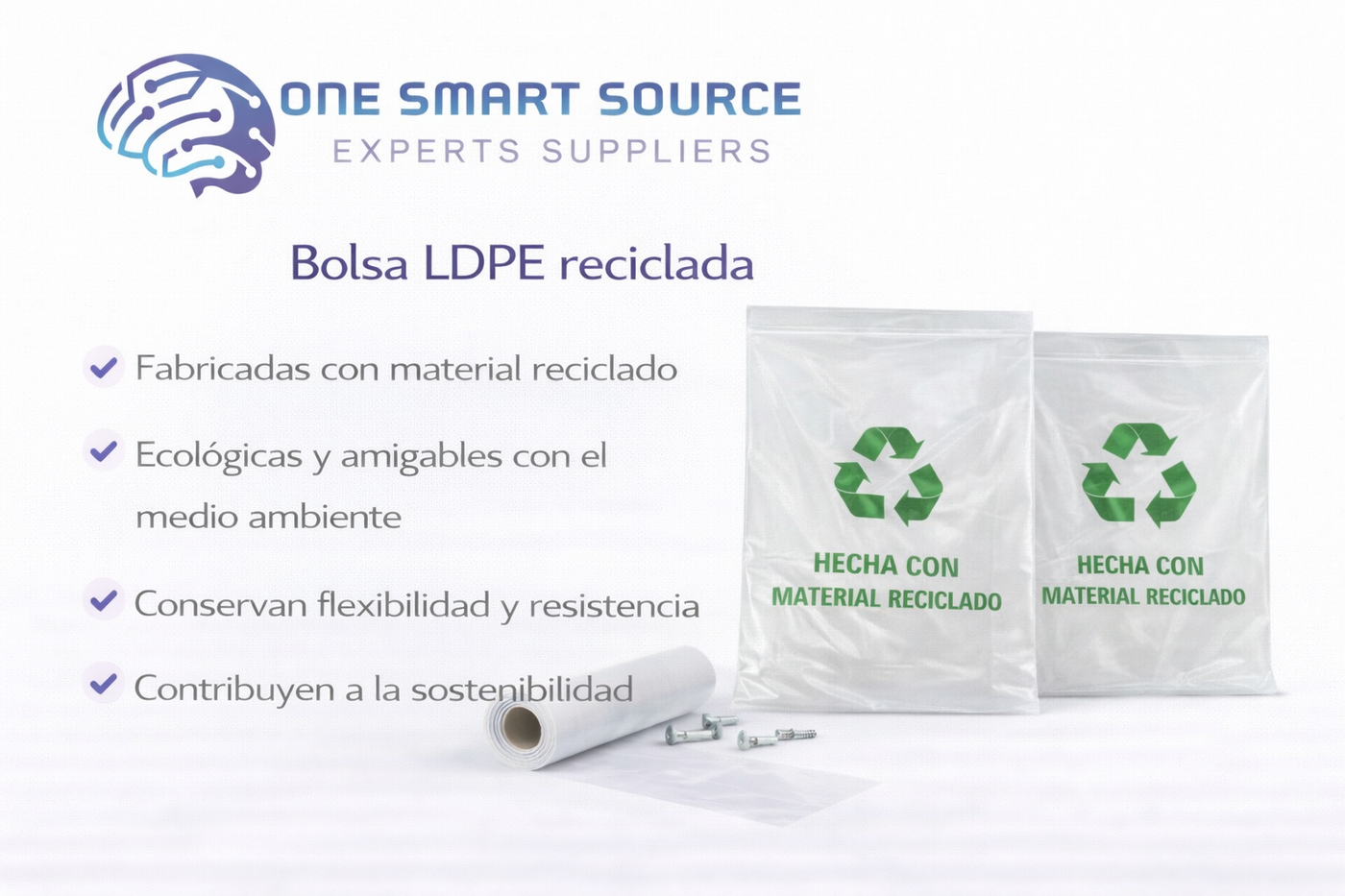 Bolsa LDPE reciclada