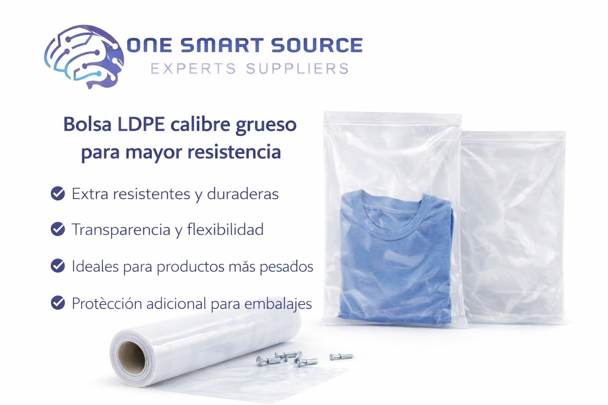 Bolsa LDPE calibre grueso para mayor resistencia