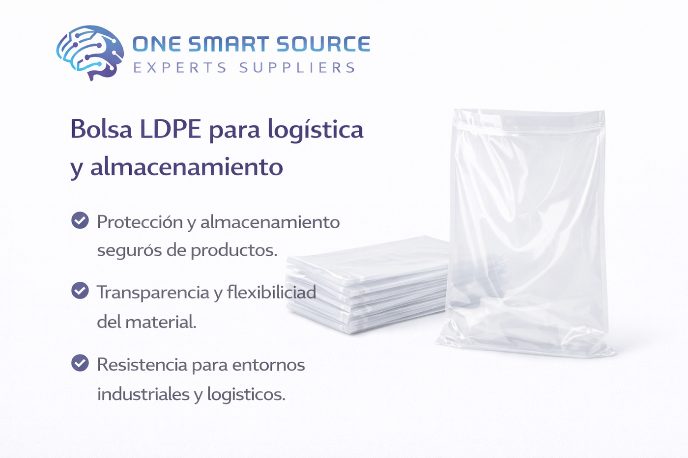 Bolsa LDPE para logística y almacenamiento