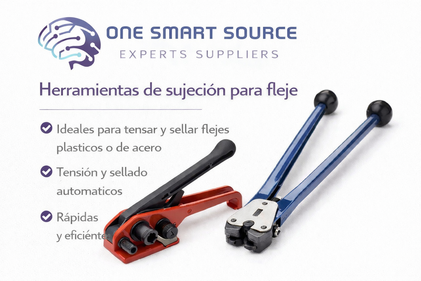 Herramientas de sujeción para fleje