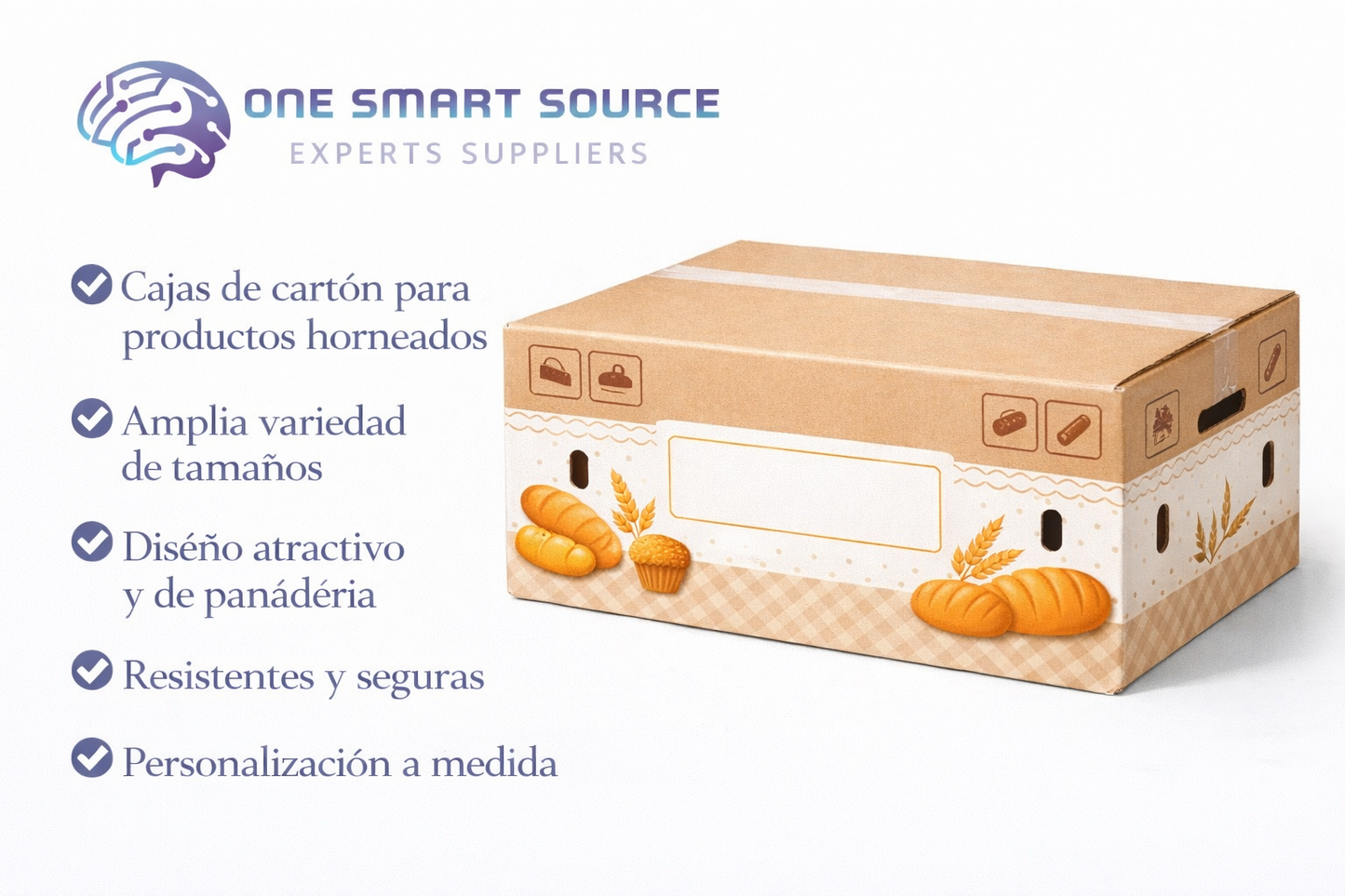 Caja de cartón para productos horneados