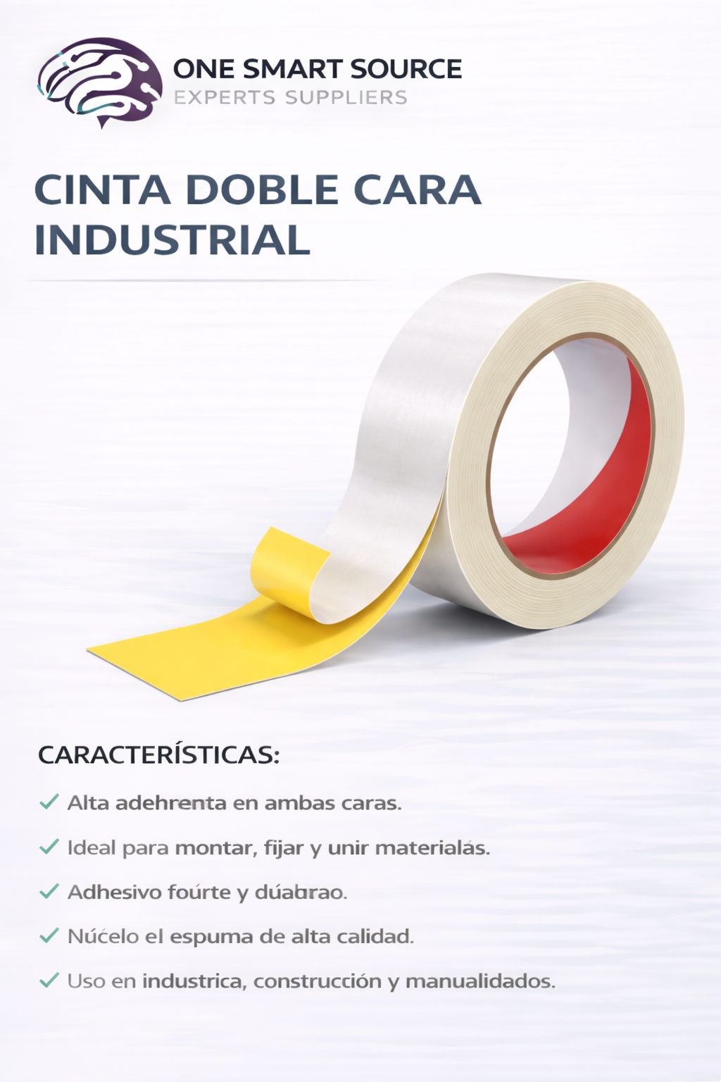 Cinta doble cara industrial